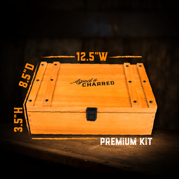 Smoke Lid Premium Kit - Cocktail Smoker Top In Wooden Box