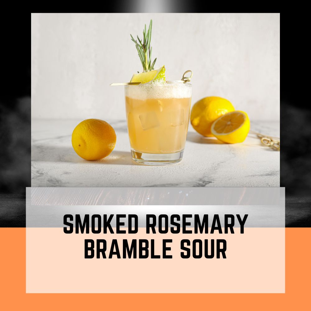 Smoked Rosemary Bramble Sour Cocktail
