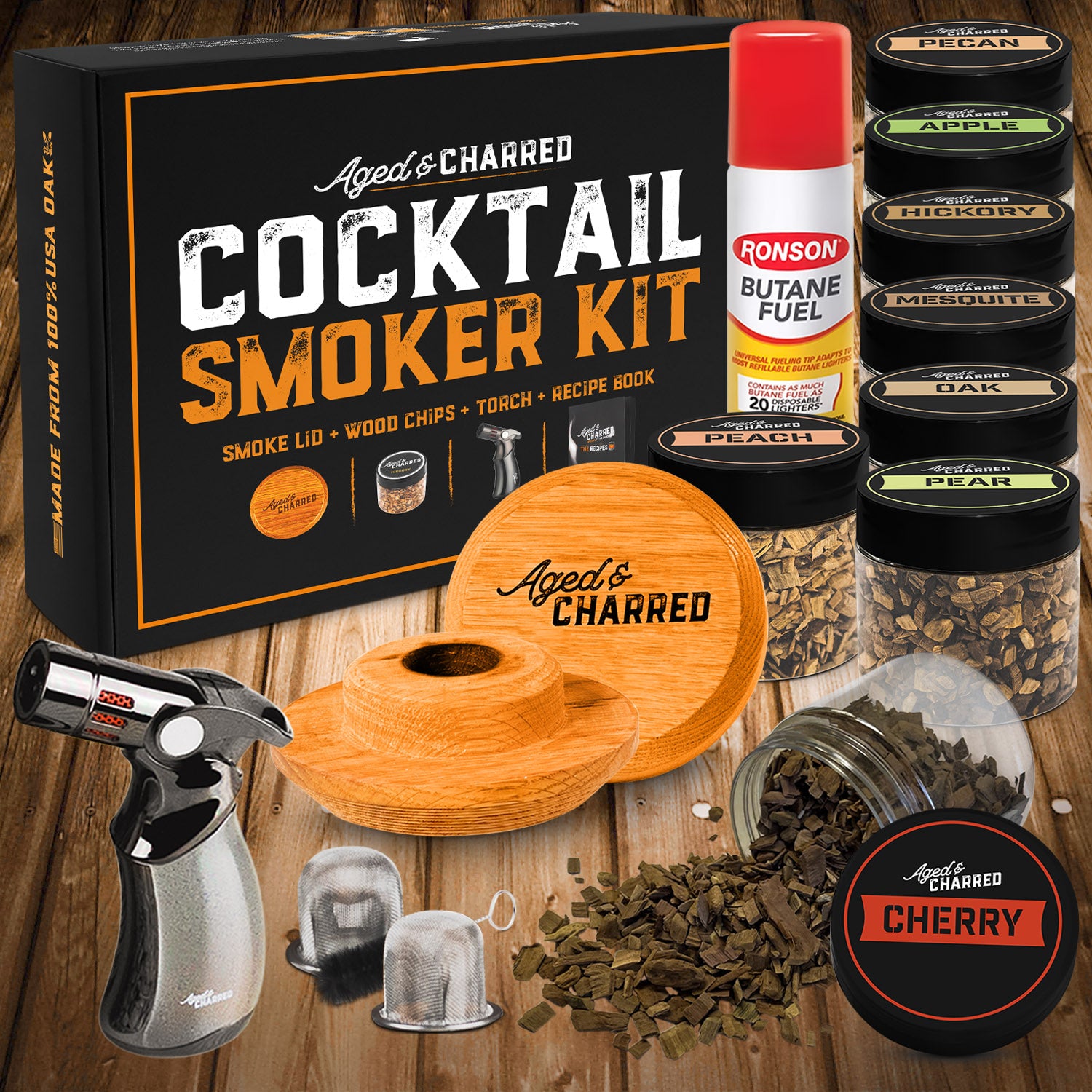 Aged & Charred Cocktail Smoker Kit