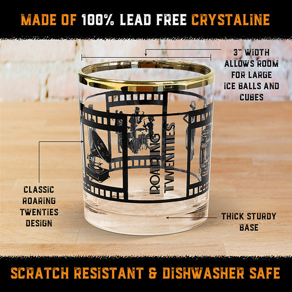 Lead-free crystalline vintage rocks glass specifications