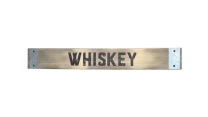 Spinning wooden whiskey barrel stave wall shelf