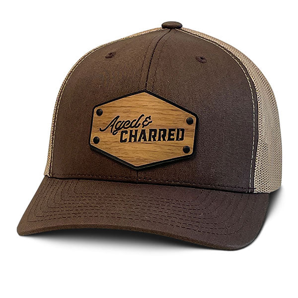 Snapback Trucker Hat With Walnut Wood Patch